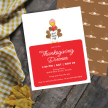 Eet Meer Taart Grappige Kalkoen Thanksgiving Diner