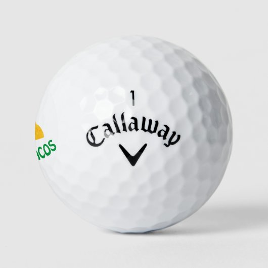 Eet meer taco's golfballen (Logo)