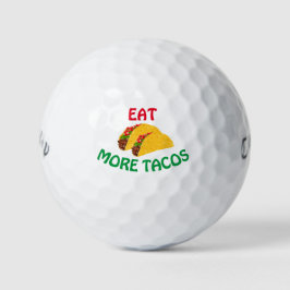 Eet meer taco's golfballen