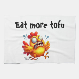 Eet Meer Tofu met Panische Grappige Kip Theedoek
