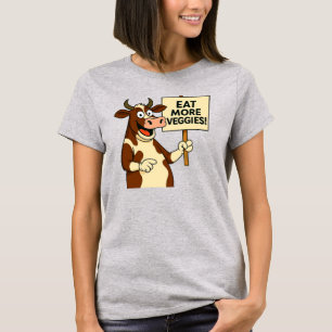 Eet meer vegetarische groenten t-shirt