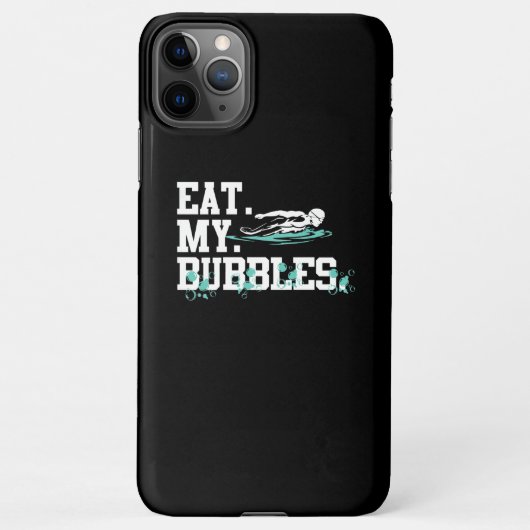 Eet mijn bubbels grappig zwembriem iPhone hoesje (Achterkant)