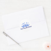 Eet mijn bubbels ronde sticker (Envelop)