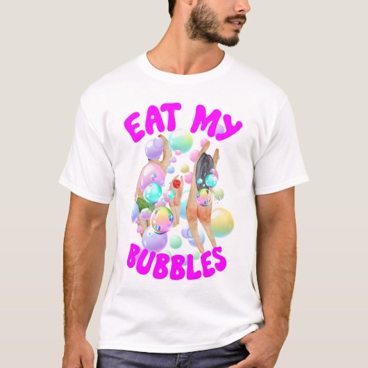 Eet mijn bubbels: zomerzwemmers t-shirt (Voorkant)