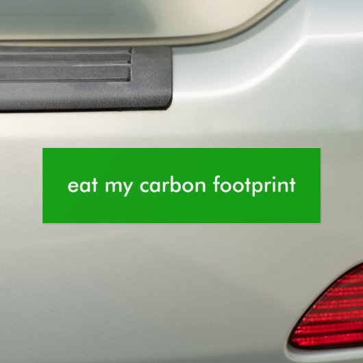 Eet mijn koolstofvoetafdruk bumpersticker (Op auto)