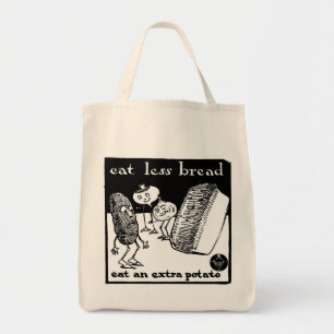 Eet minder leestas tote bag