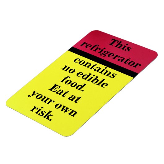 Eet op eigen risico magneet (Linkerzijde)