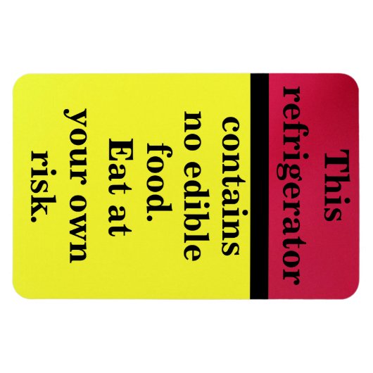 Eet op eigen risico magneet (Horizontaal)