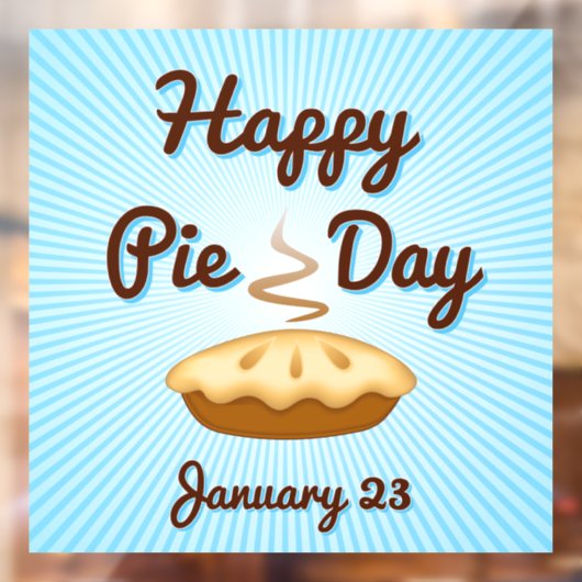 EET PIE op taartdag, 23 januari Raamsticker (Vel 2)