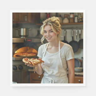Eet Pizza Foto Personaliseren Aanpassen Servet