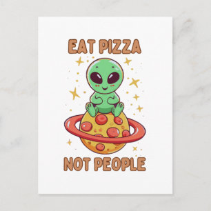 Eet pizza niet mensen briefkaart