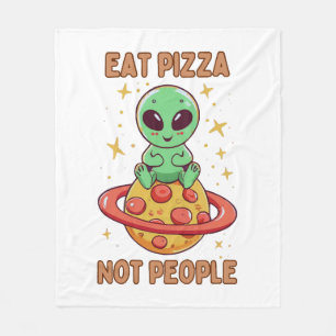 Eet pizza niet mensen fleece deken