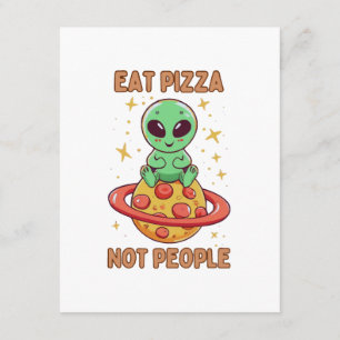 Eet pizza niet mensen informatiekaartje
