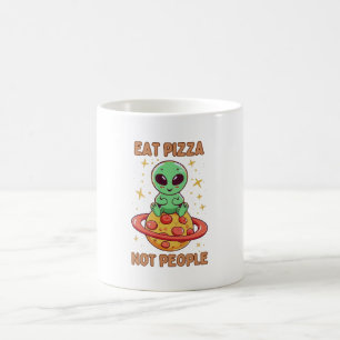 Eet pizza niet mensen koffiemok