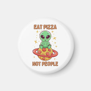 Eet pizza niet mensen magneet