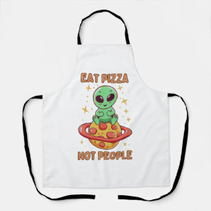 Eet pizza niet mensen schort