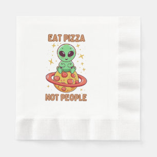 Eet pizza niet mensen servet