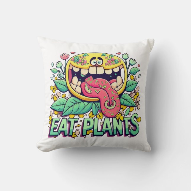 Eet Planten Kussen (Voorkant)