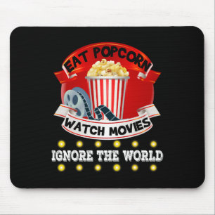 Eet Popcorn Watch Films Negeer De Wereld Grappig G Muismat