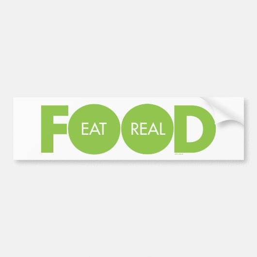 Eet Real Food Bumpersticker (Voorkant)