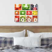 Eet Real Food Canvas Afdruk (Insitu (Slaapkamer))