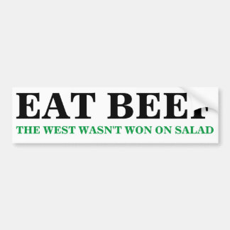 EET RUNDVLEES Het Westen Is Niet Gewonnen Op Salad Bumpersticker