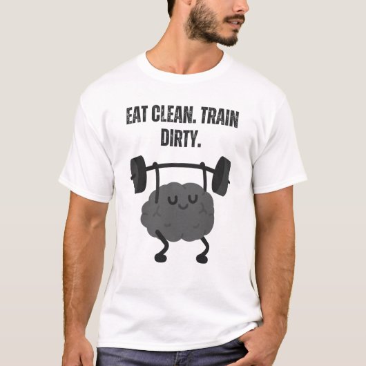 Eet Schoon. Train Hard. T-shirt (Voorkant)