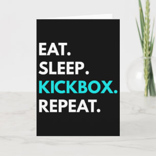 Eet Sla Kickbox Herhaal - Kickboksshirt Kaart