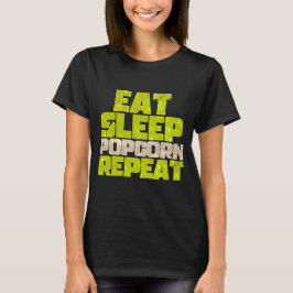eet sla popcorn herhaal t-shirt