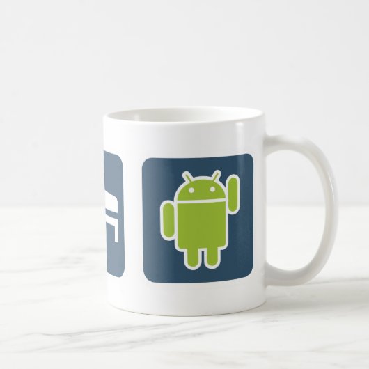 Eet. Slaap. Android. Koffiemok (Rechts)