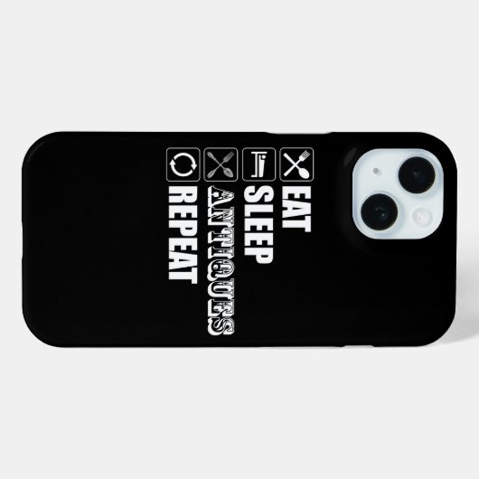 Eet. Slaap. Antieke. Herhaal Case-Mate iPhone Case (Achterkant (horizontaal))