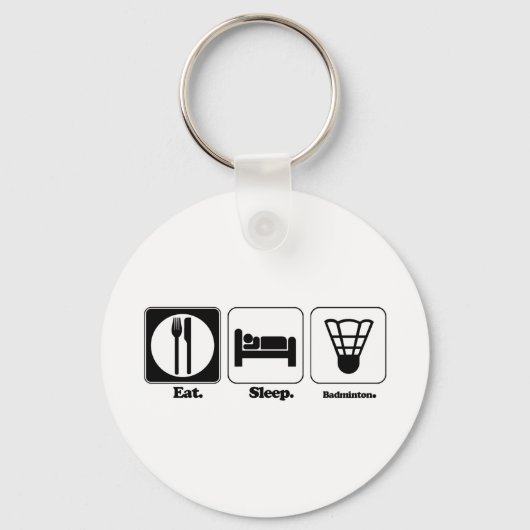 eet slaap badminton sleutelhanger (Voorkant)