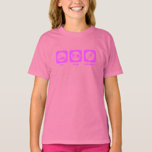 Eet. Slaap. Badminton. T-shirt