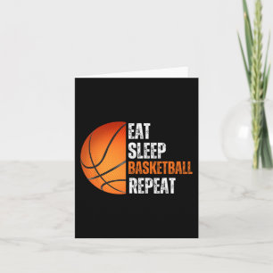 Eet Slaap Basketbal Herhaal cadeau voor Basketbal Kaart