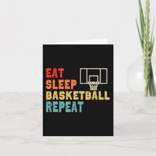 Eet Slaap Basketbal Herhaal kleding voor meisjes Kaart