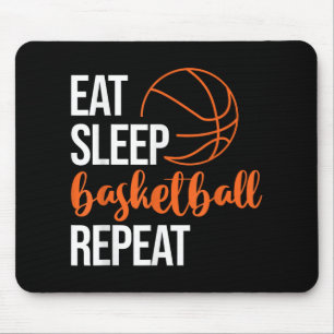 Eet Slaap Basketbal Herhaal Leuke Sport Motivatie Muismat