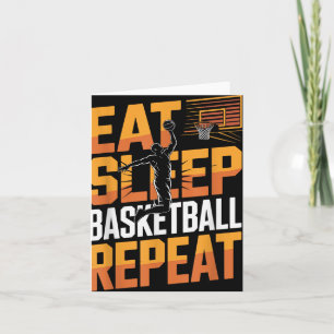 Eet Slaap Basketbal Herhaal, Speler, Jongens, Meis Kaart