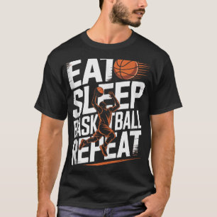 Eet Slaap Basketbal Herhaal, Speler, Jongens, Meis T-shirt