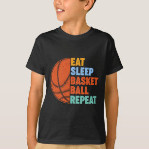 Eet Slaap Basketbal Herhaal voor Mannen Tiener Jon T-shirt