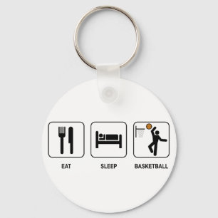 Eet Slaap Basketbal Sleutelhanger