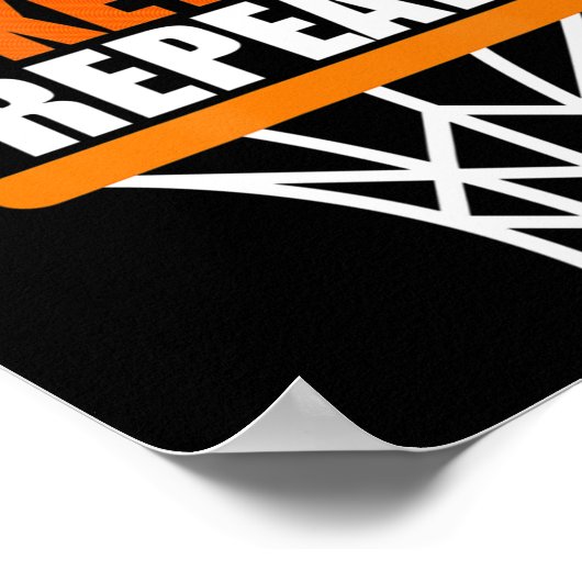 Eet. Slaap. Basketball. Herhaal. T voor basketbal Poster (Hoek)