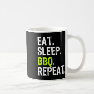 Eet Slaap BBQ Herhaal Barbecue Grappig Koffiemok