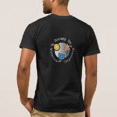 Eet, slaap, bedrukking, herhaal donkere stof t-shi t-shirt (Achterkant)