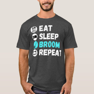 Eet slaap bezem Herhalen T-shirt