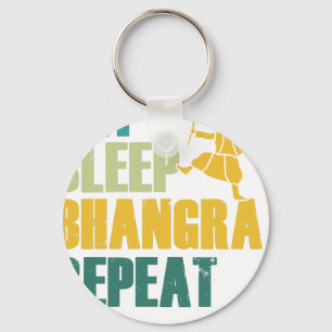 Eet Slaap Bhangra Herhaal Grappig Dansen Punjabi Sleutelhanger