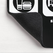 Eet. Slaap. Bike. Mousepad Muismat (Hoek)