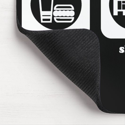 Eet. Slaap. Bike. Mousepad Muismat (Hoek)