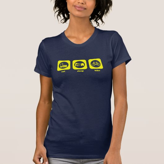 Eet. Slaap. Bike. T-shirt (Voorkant)