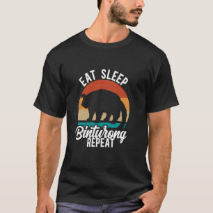 Eet Slaap Binturong Herhaal Zoöloog Civetkat Diere T-shirt