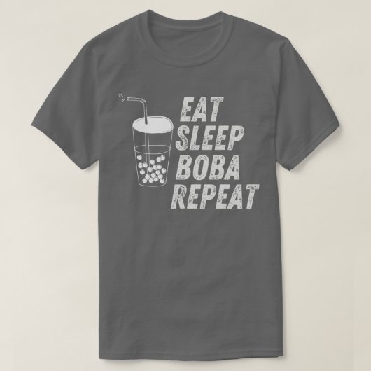 eet slaap boba herhaal 2 t-shirt (Design voorkant)